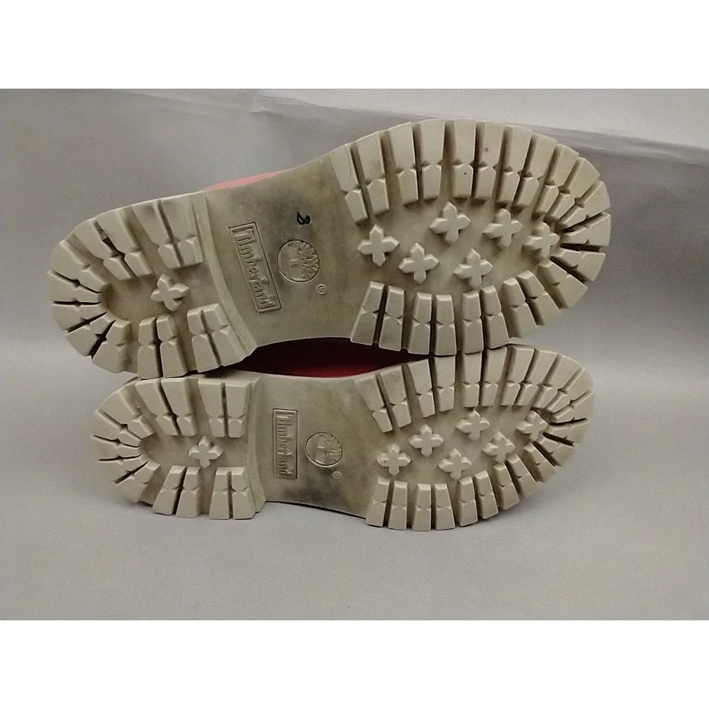 Timberland Pink Leather Women's 8.5 Chukka Work Boots Primaloft Waterproof VGC - Picture 6 of 14